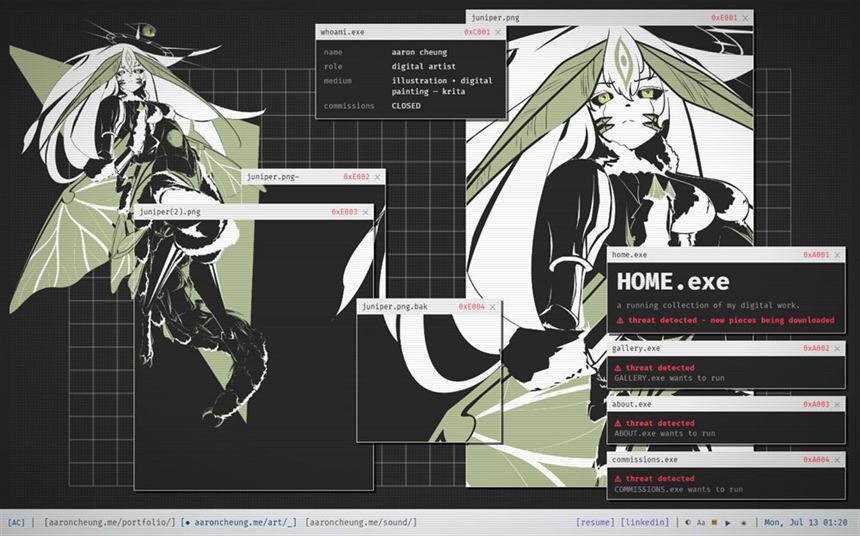 Art Portfolio homepage preview