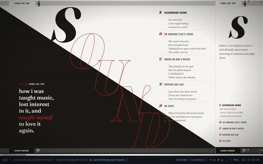 Music Memoir homepage preview
